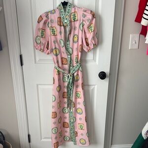 Pink Patterned Women's Dress